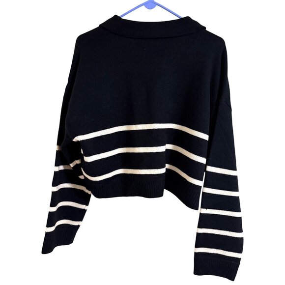 NWOT Oak + Fort Collared Stripe Sweater - Picture 5 of 7